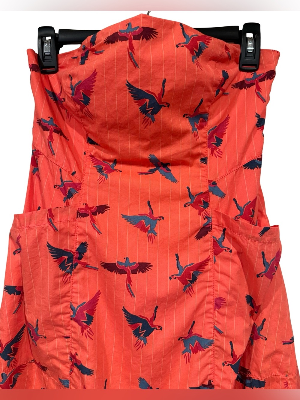 Free People 100% Cotton Sunshine Of Your Love Printed A-Line Sun Dress Coral 6 - Picture 4 of 10